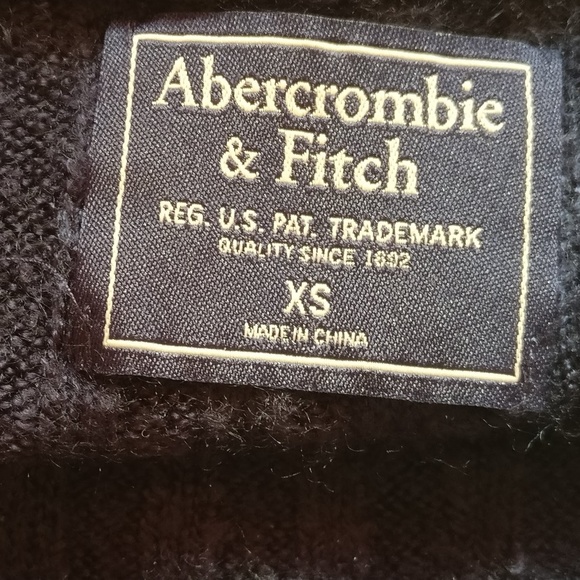 A&F Ribbed Pullover Sweater XS Navy - Picture 3 of 5